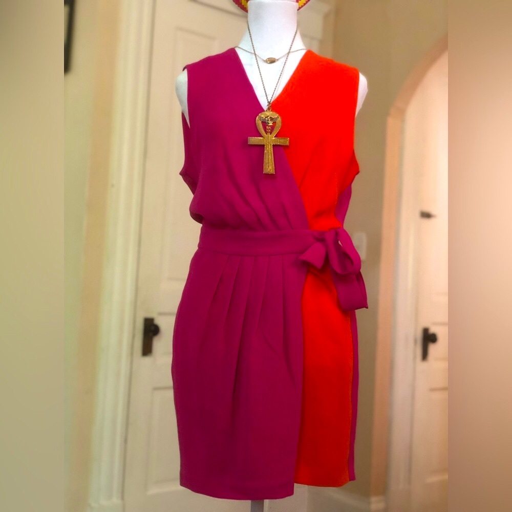 Diane Von Furstenberg Colorblock Sleeveless Romper